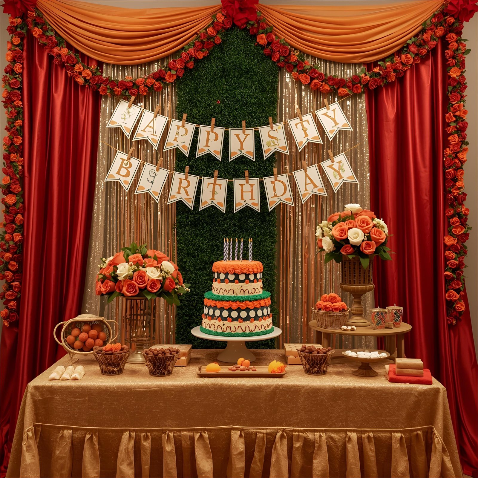 Birthday Decoration, Cake Table Setup and Catering by Moryaa Caterers Pune